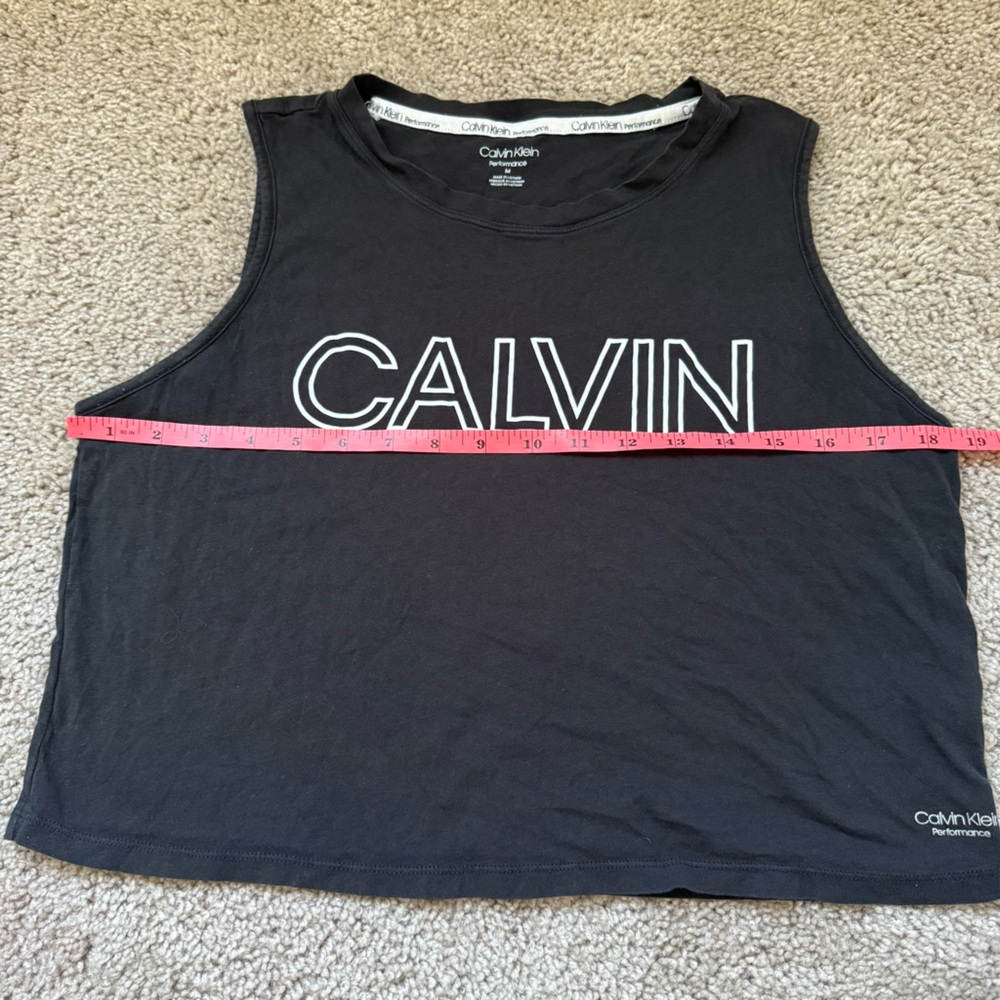 Calvin Klein Crop Top Black Medium - Picture 2 of 6